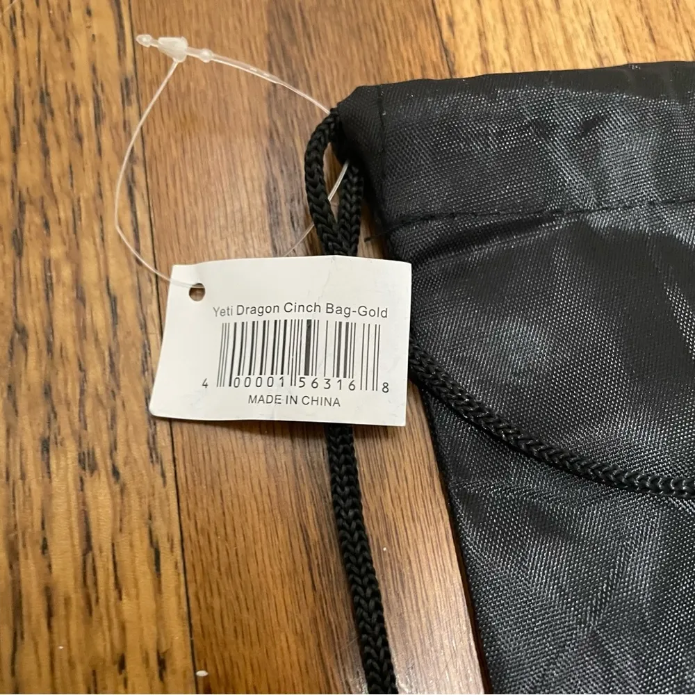 Yak & Yeti Dragon Cinch Bag Black Gold Disney Animal Kingdom - Image 2