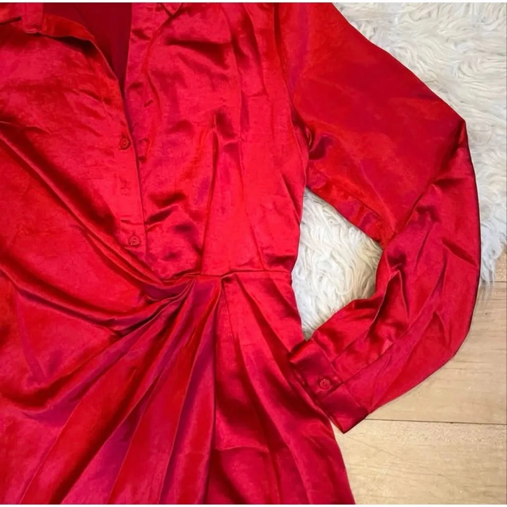 Skies are Blue red satin small - Image 5