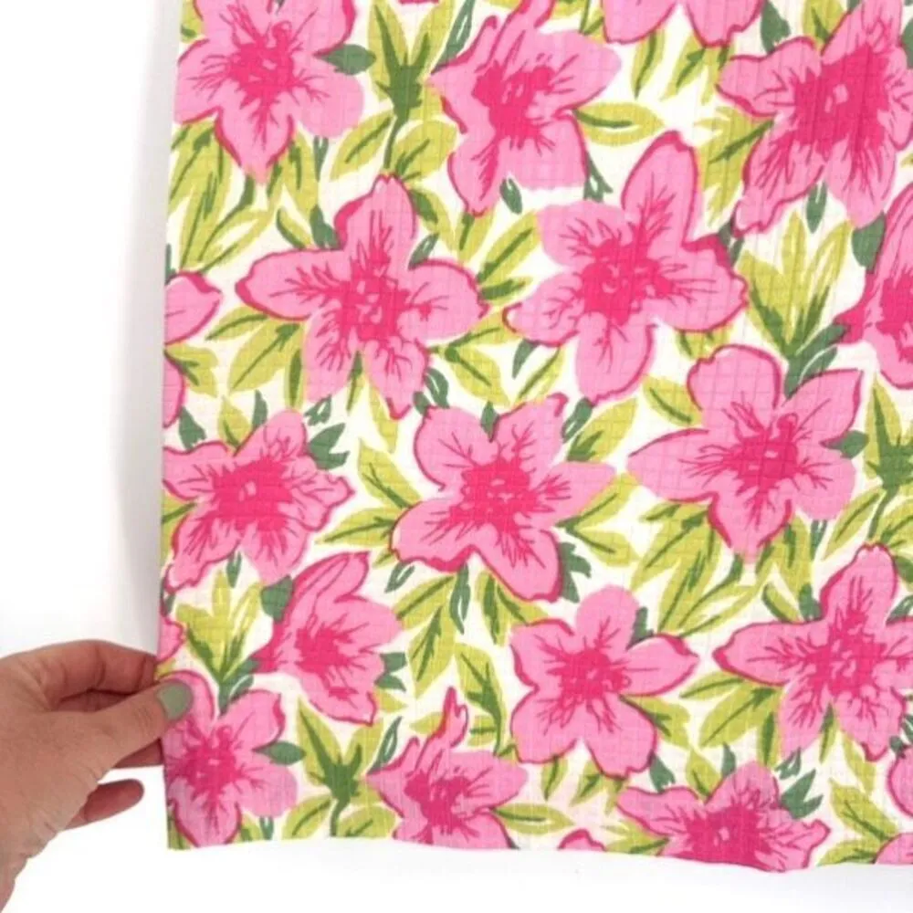 Vintage Talbots Womens Floral Pure Silk Lined Straight Pencil Skirt Pink Size 12 - Image 6