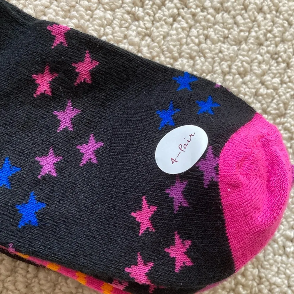 SO  Women’s Socks Bundle Four Pairs Patterned Sock Sizes 9-11 Shoe Sizes 5-11 NWT - Image 3