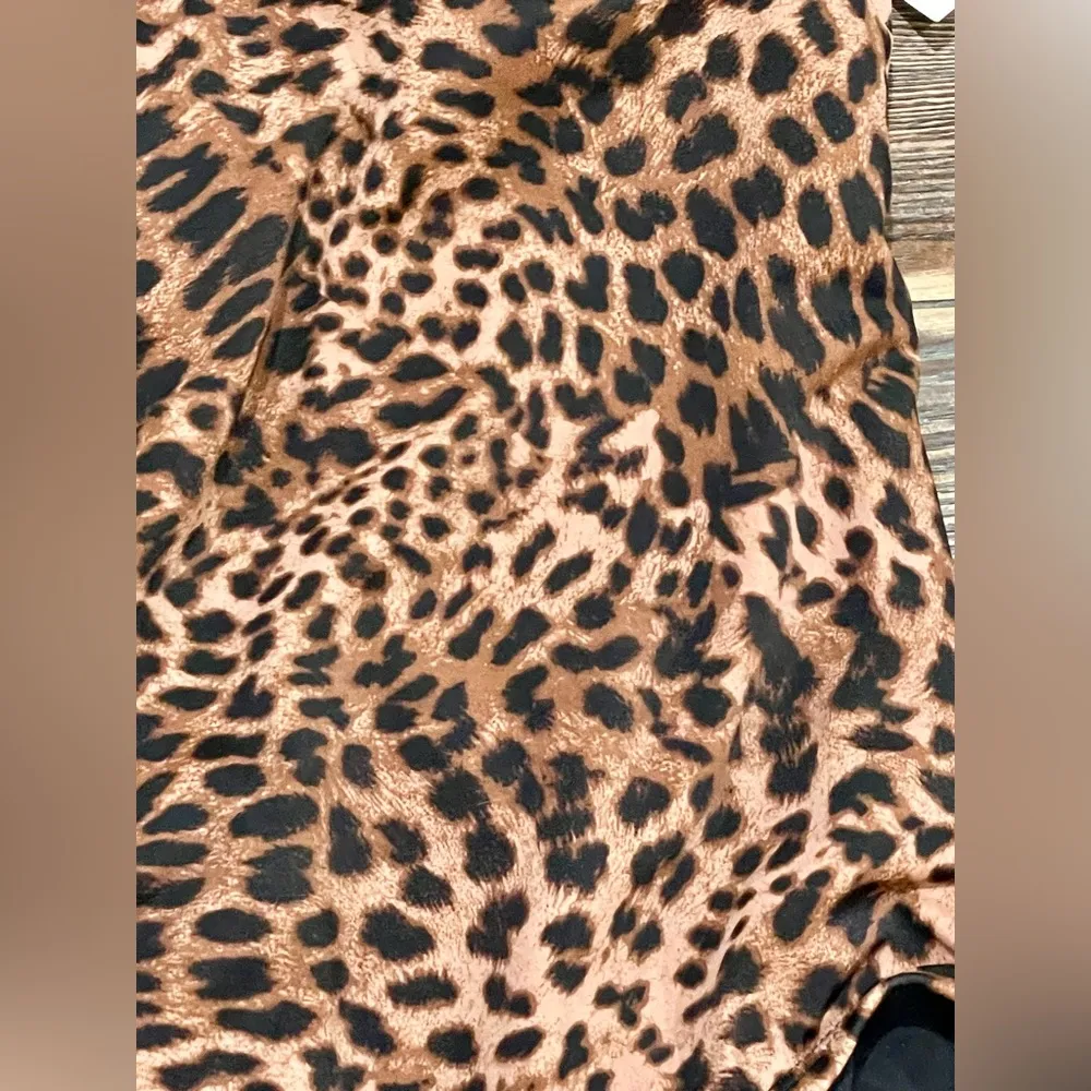 Time and Tru Brown Cheetah Animal Print Swimsuit w/Tortoise Rings - XL - NWT - Image 8