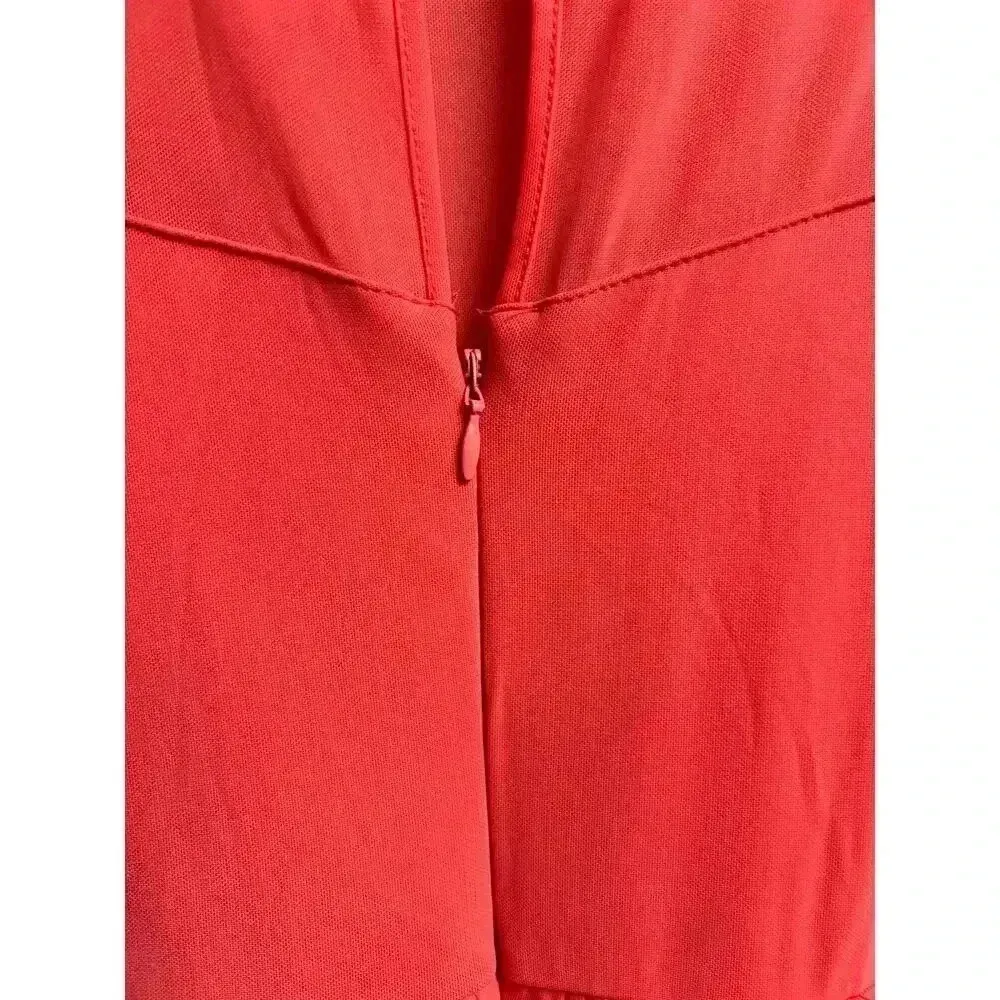 Asos Maternity Mesh Keyhole Dress Peach/Orange Size 6 - Image 9