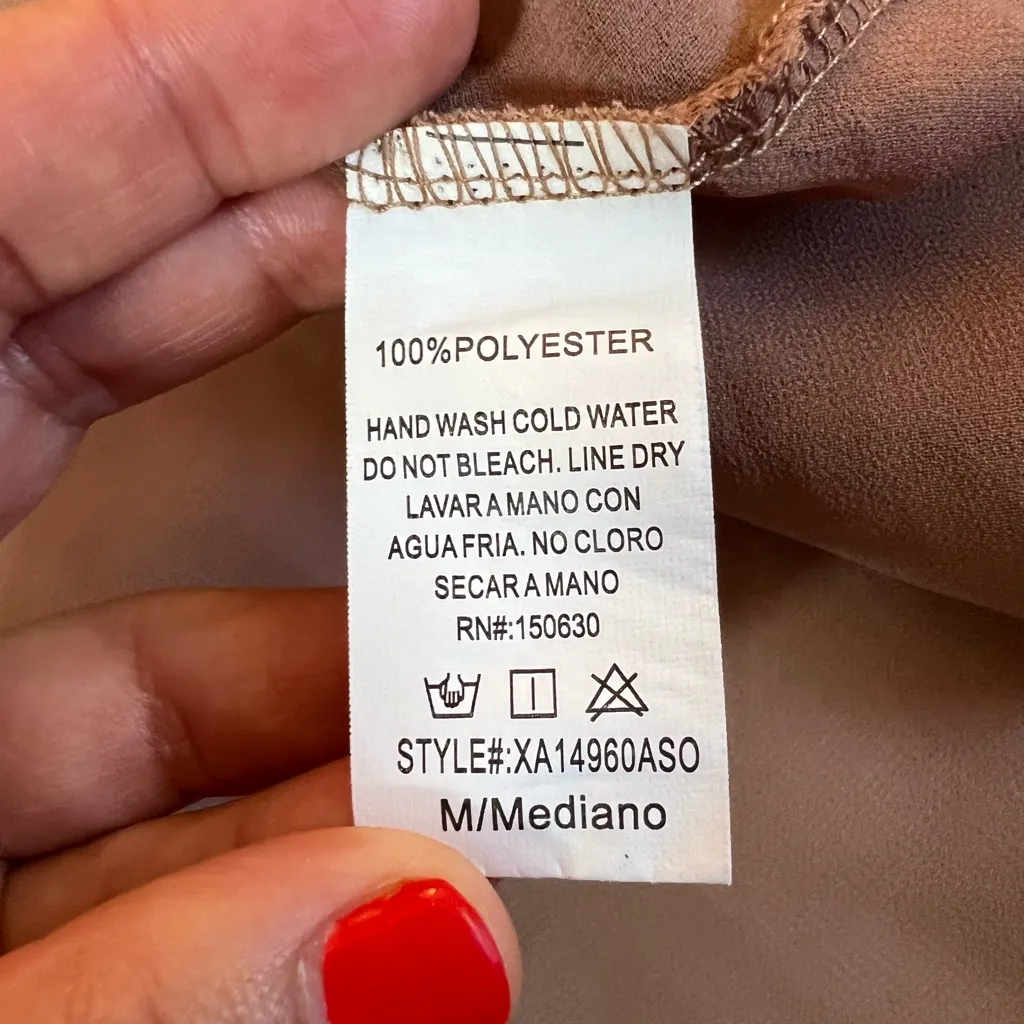 Naked Wardrobe Beige‎ Jumper Mesh
Sleeves Belted Waist Size Medium - Image 9