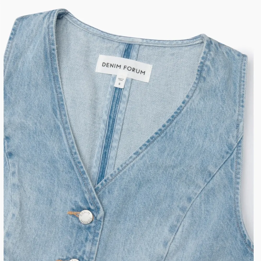 The '90s Mia Cropped Denim Vest - Image 7