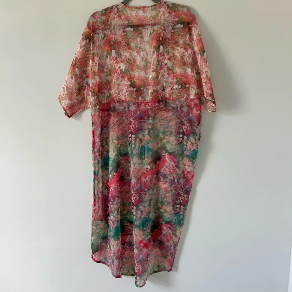 Soft Surroundings Embroidered Beaded Primavera Boho Topper Kimono Cardigan XL - Image 2