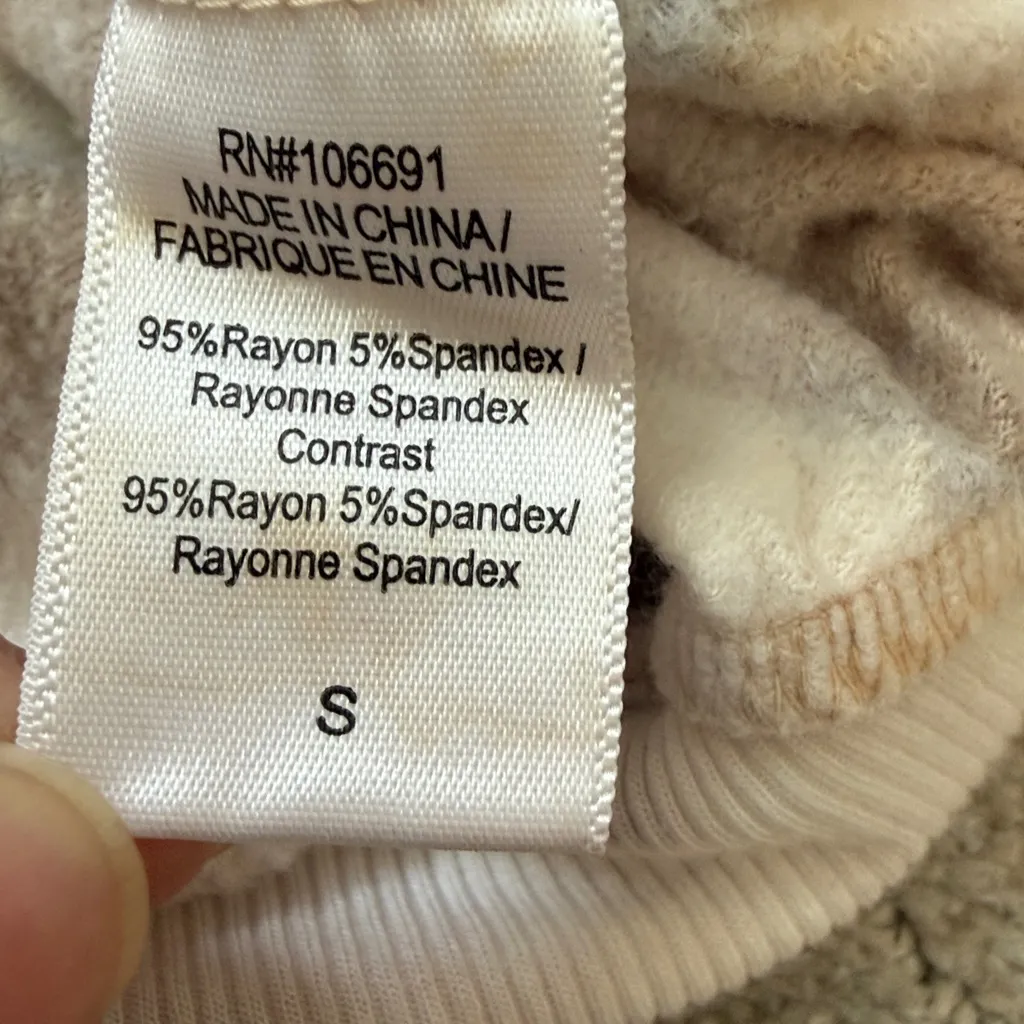 Young Fabulous & Broke Tie Dye Brown /Blue Batwing Top sz S - Image 3