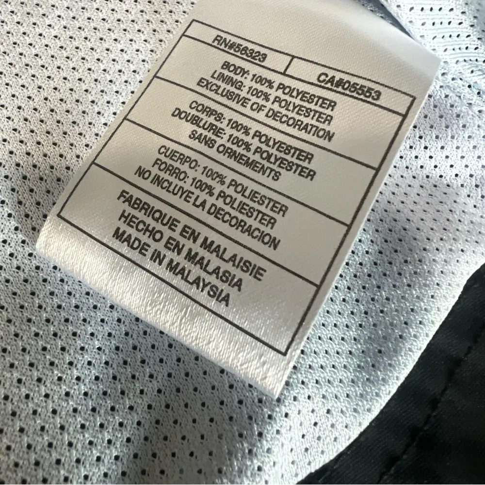 Vintage Nike Full zip Windbreaker Sporty black stripes large 12-14 Y2K 90s - Image 8