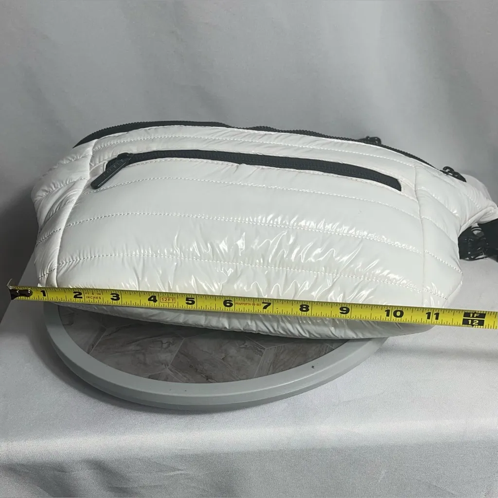 BCBG Generation White Quilted Three-in-One Convertible Belt Sling Shoulder Bag - Image 9