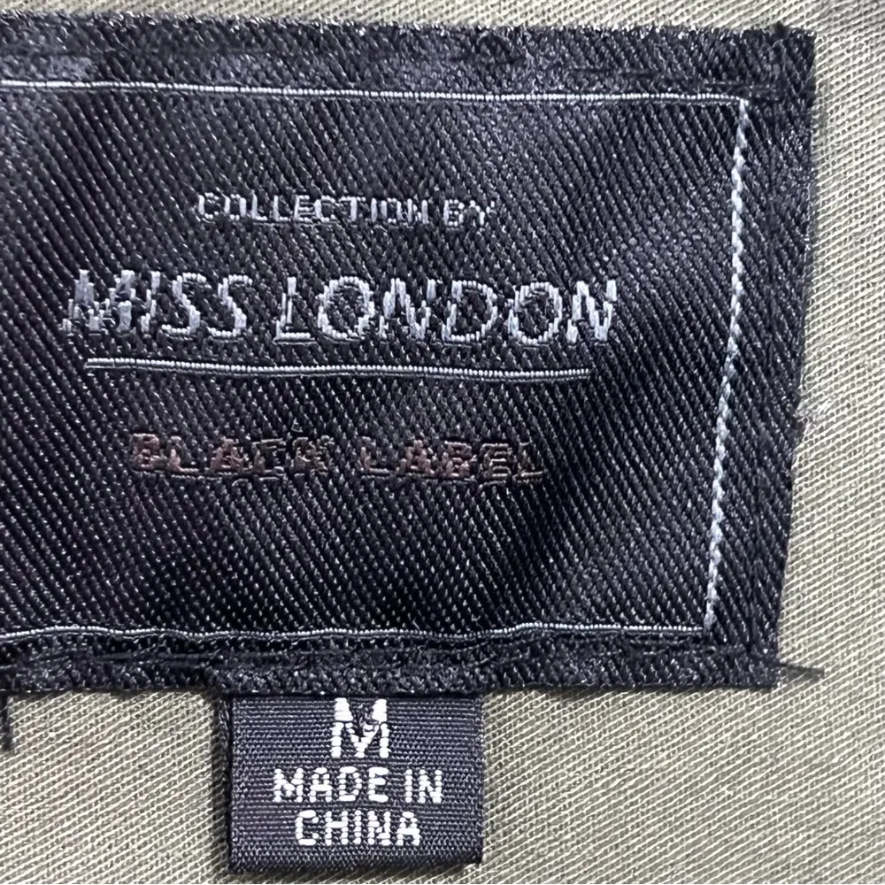 Miss London small jacket olive green army cargo style w/hood - Image 11