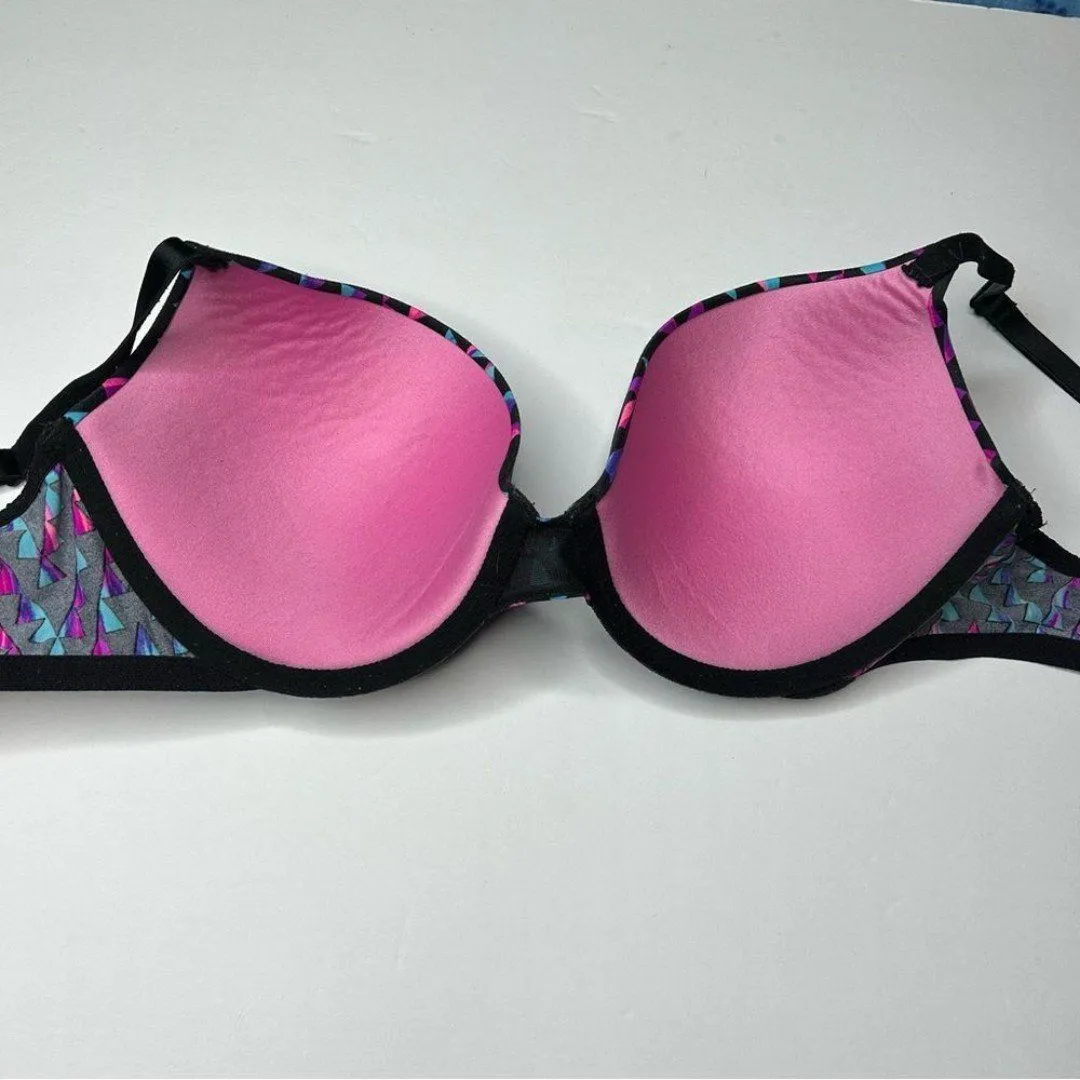 Pink Victoria’s Secret push up bra 34D - Image 3