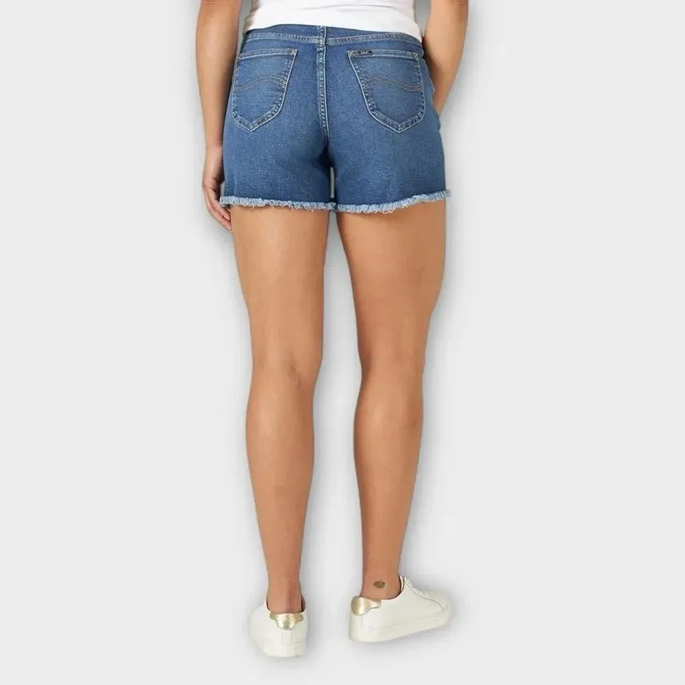 Lee Women's High-Rise A Line Cut Off Jean Short Proper Grammar Size 14 - Image 3