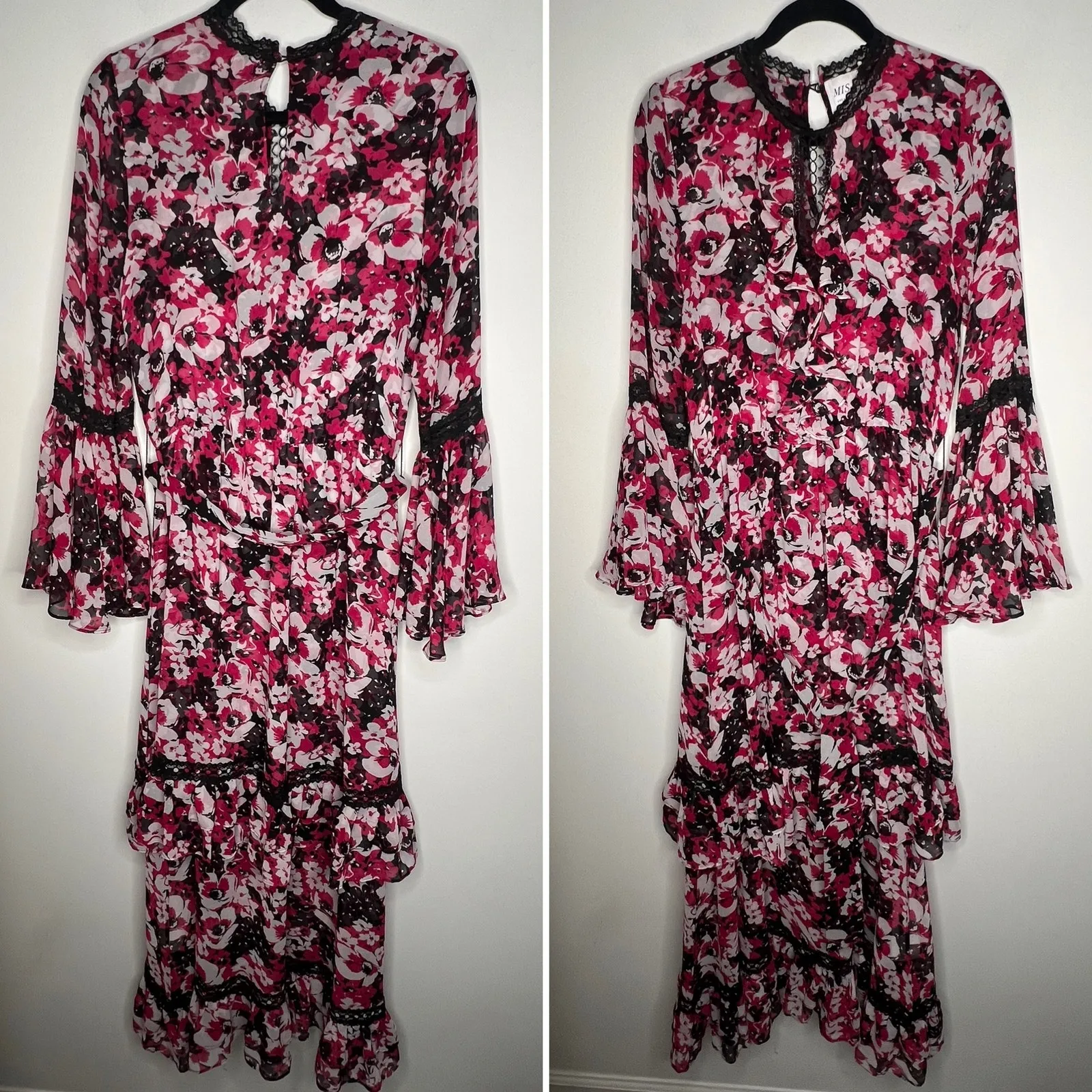 Misa Myranda Floral Ruffle Maxi Gown Dress Size XL - Image 2