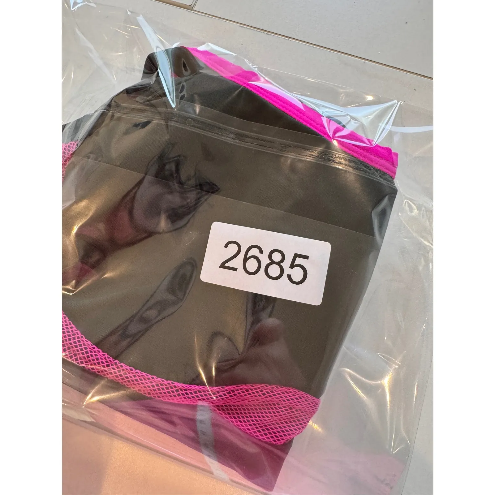 Josie Natori Black‎ Pink Strappy Sports Bra Padded Racerback Support 34B C - Image 7