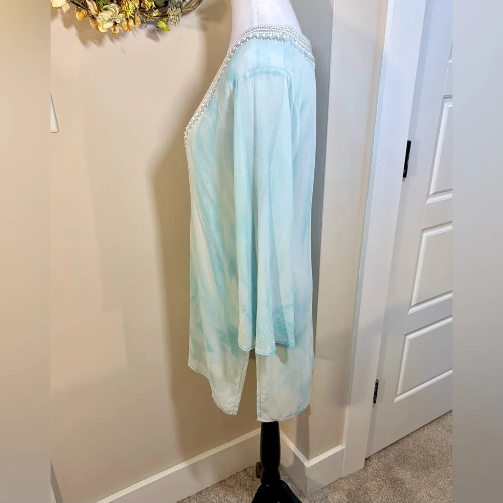 TAJ by Sabrina Crippa Silk Beaded Embellished Swim Cover - Image 6