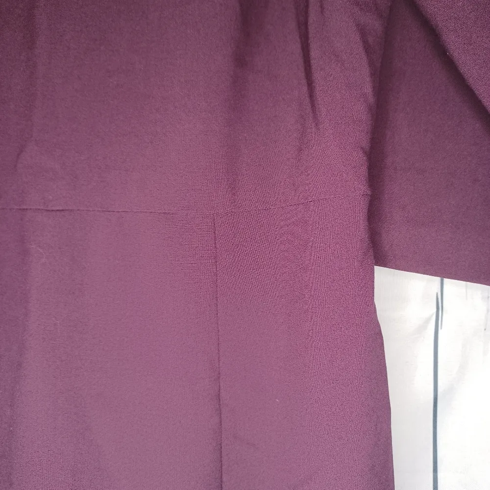 Tahari Arthur Levine 3/4 sleeve Womens 8 Dress Purple Pleated - Image 6