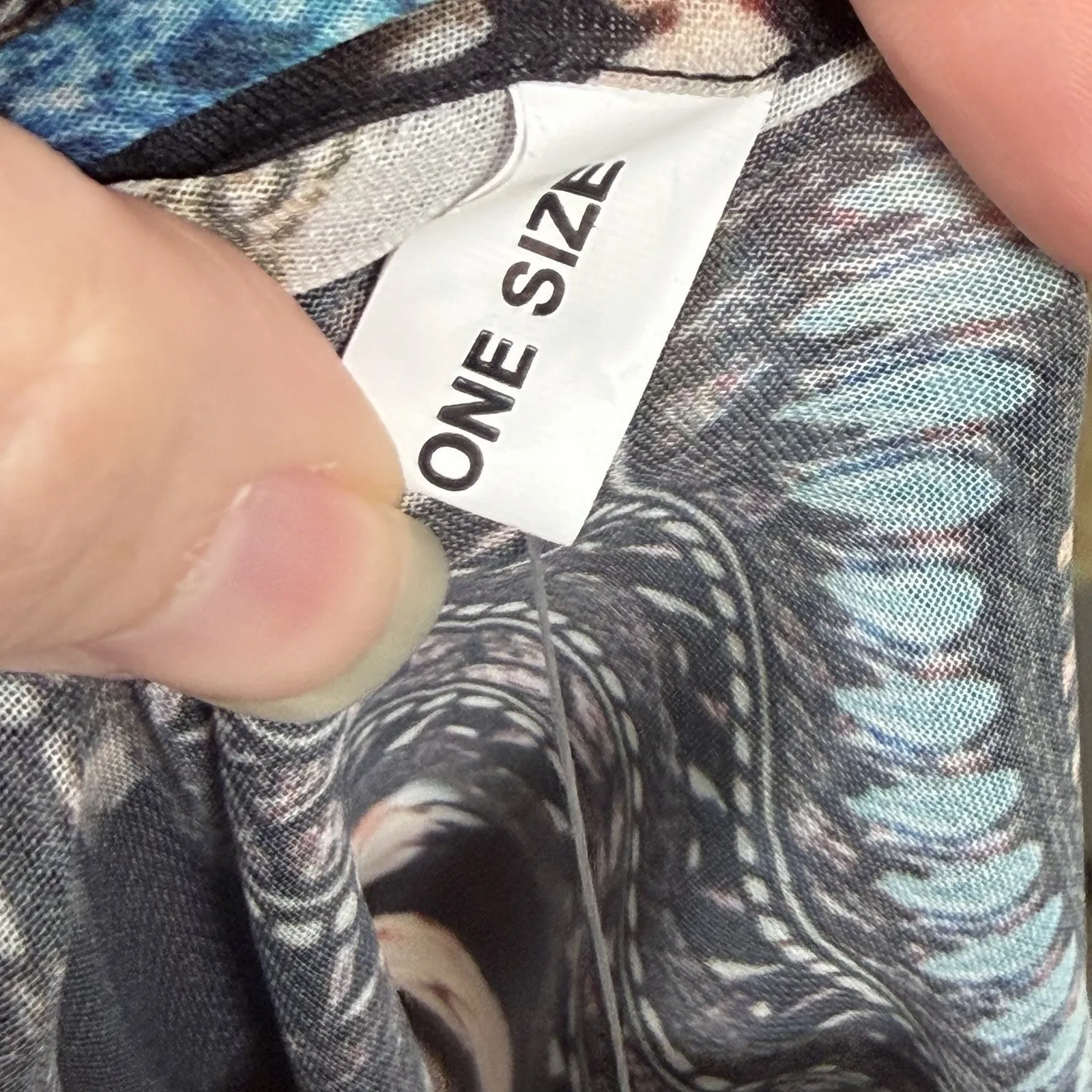 Bon Voyage Swimsuit Coverup Women's One Size Fits Most Lace Animal Print Boho - Image 7