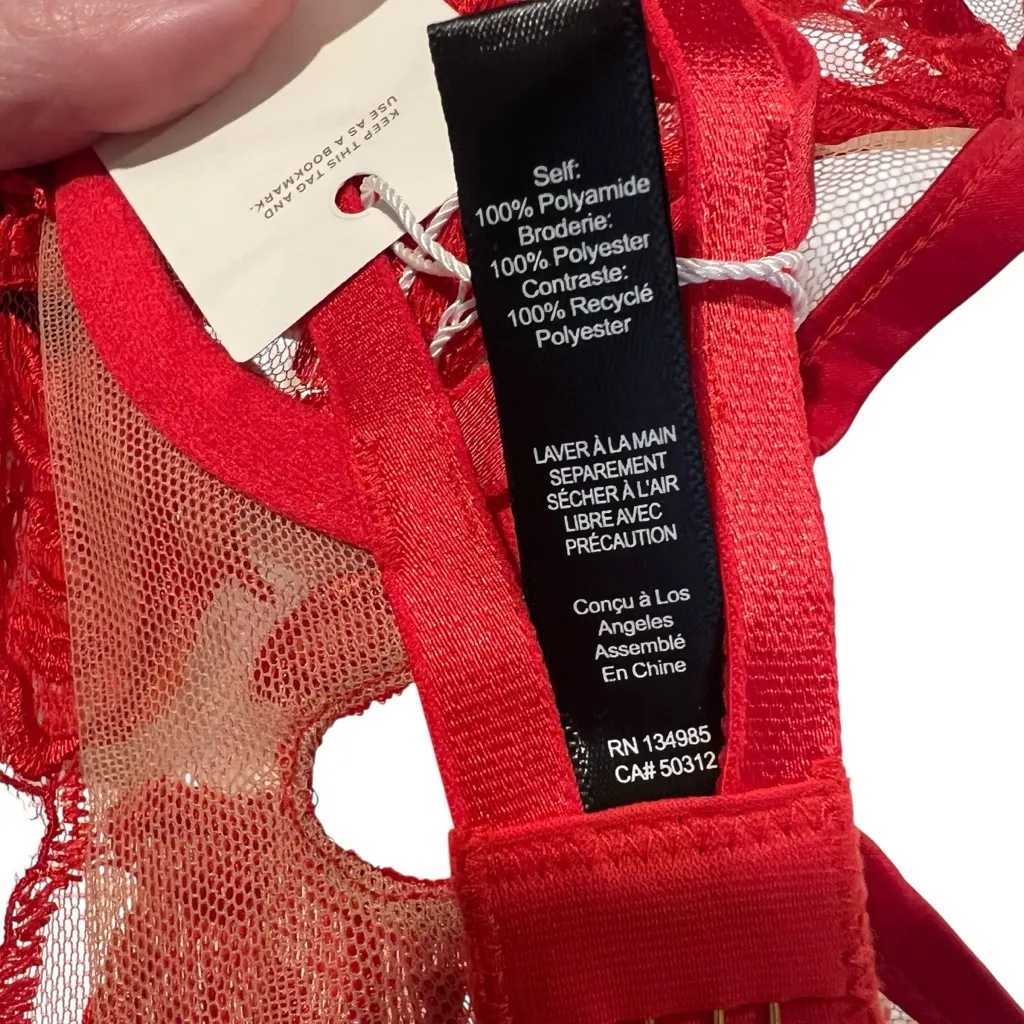 For Love and Lemons Romantic Roses Underwire Bra Size Small NWOT - Image 8