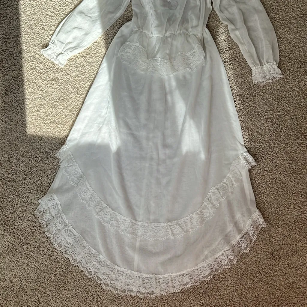 Elegant White Lace Dress set - Image 2