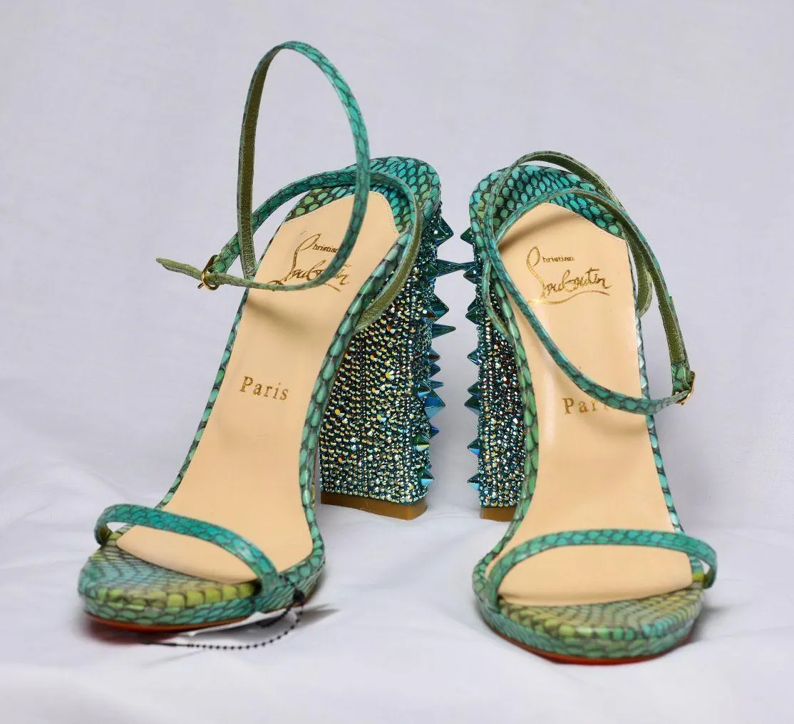 Christian Louboutin Brand New  Palace 120 Swarovski Crystal Sandals - Image 8