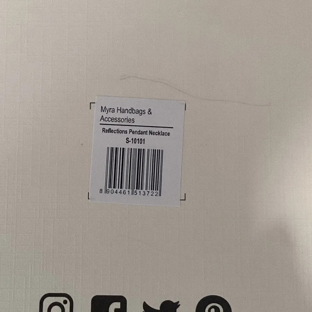 NWT Myra Bag Black and Silver Pendant Necklace - Image 3