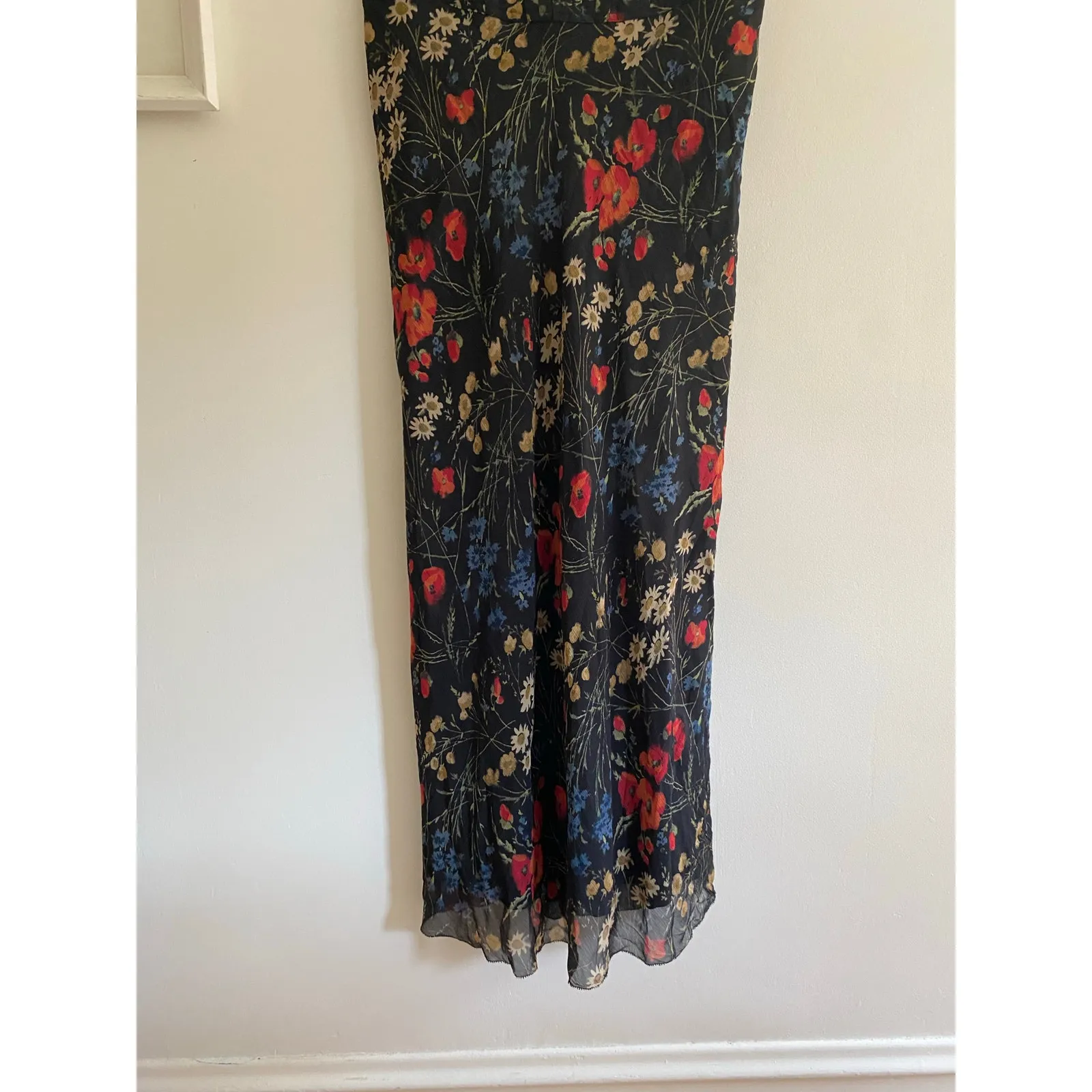 POLO RALPH LAUREN Sleeveless Floral Print Chiffon Dress Midnight Garden Size 6 - Image 7
