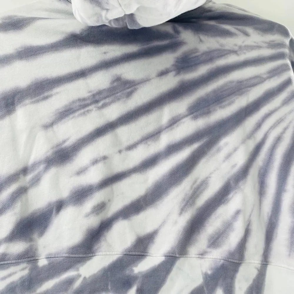 Good American Cropped & Cool Tie Dye Hoodie Lilac White Size 5 XXL NWT Cozy - Image 9