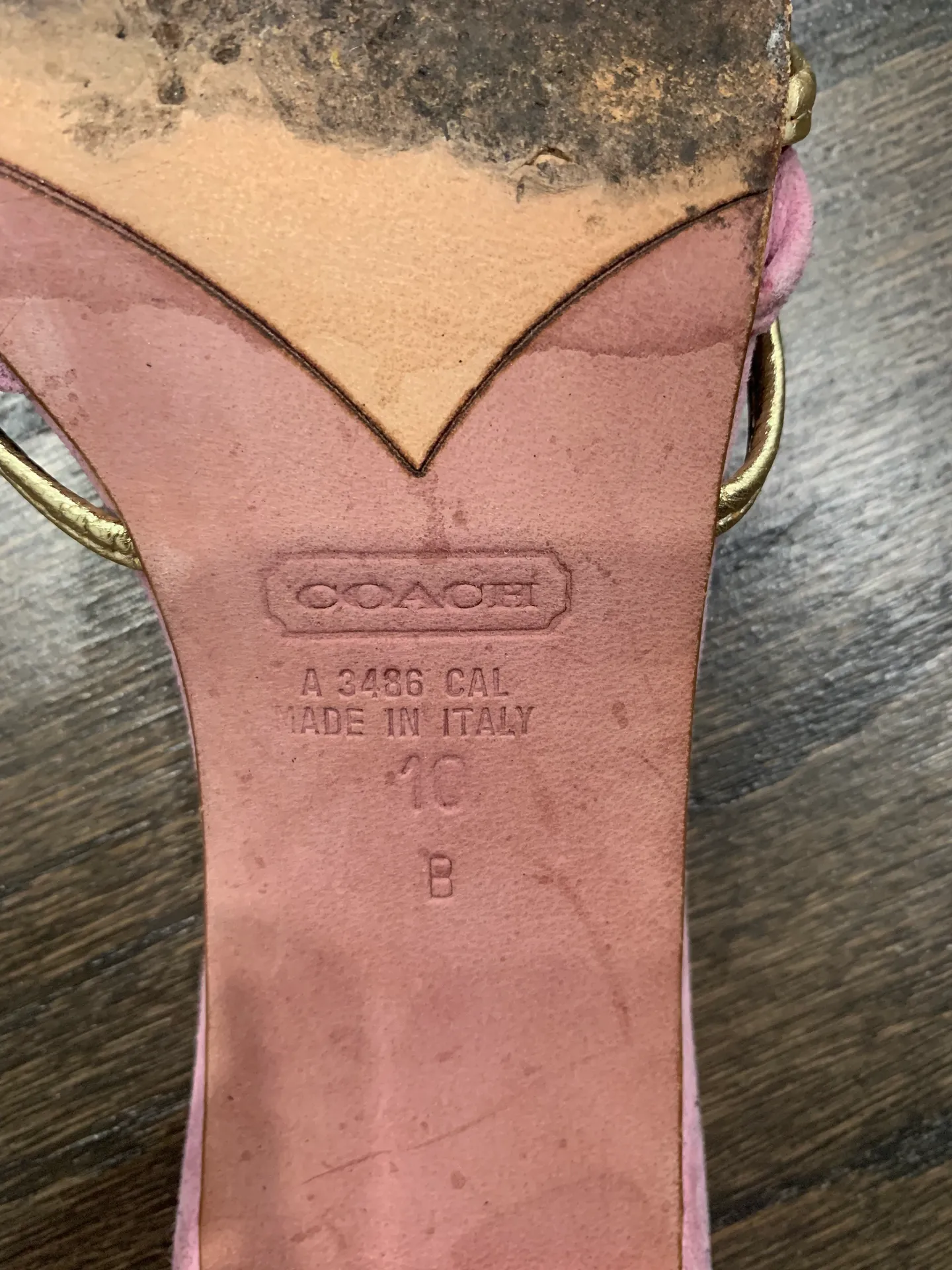 Pink And Gold Sandals Heels - Image 4