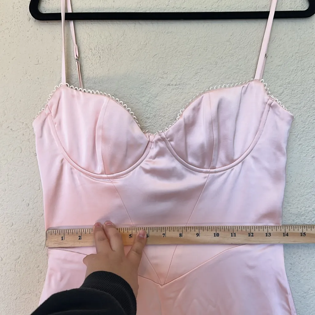 HOUSE OF CB‎ 'Stefania' Soft Peach Corset Maxi Dress NWOT Size L - Image 4