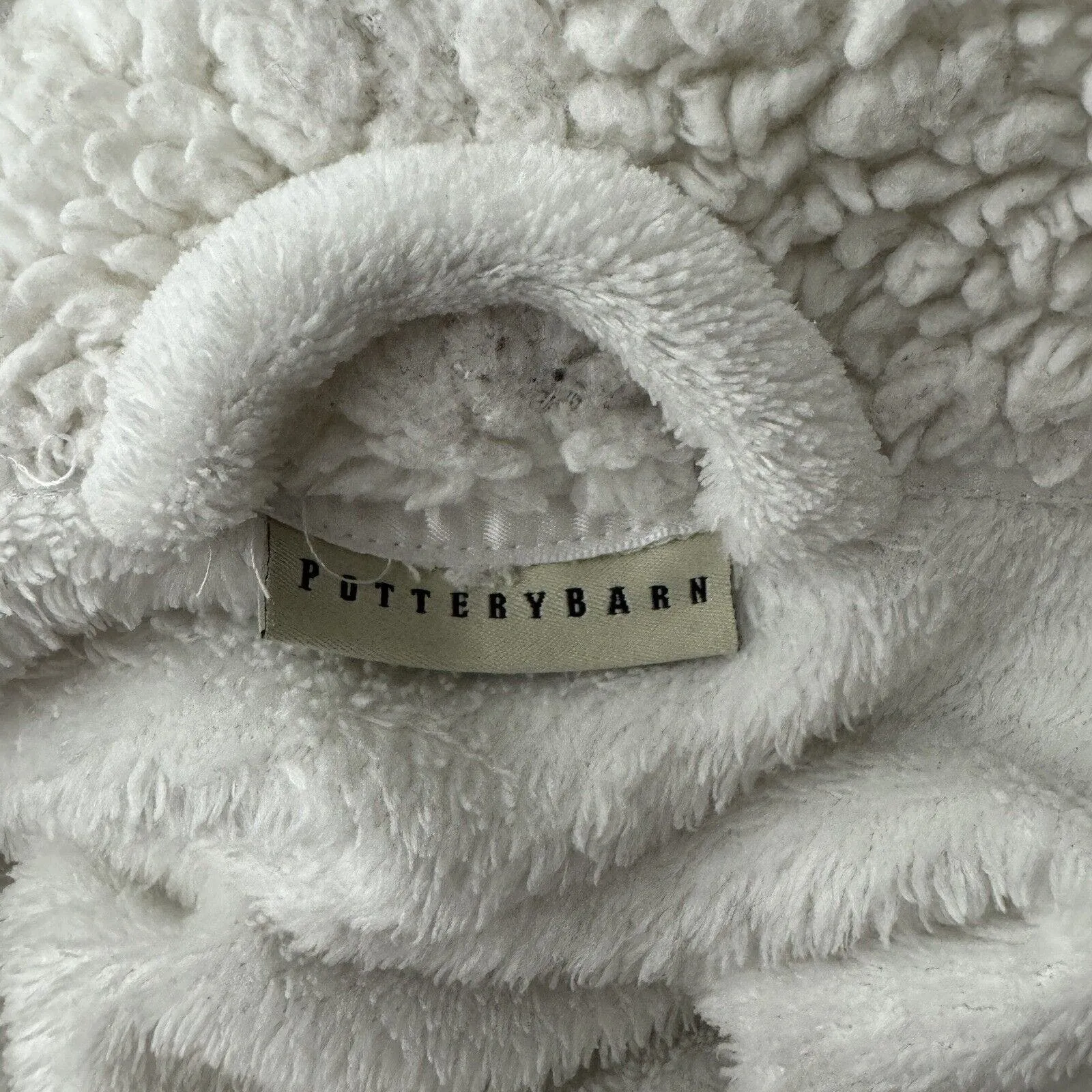 Pottery Barn Robe Womens Medium White Plush Cozy Bath Lounging Relaxation‎ - Image 6