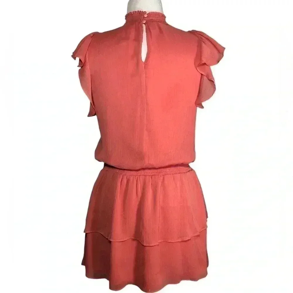 EXPRESS  Chiffon Flutter Sleeve Smocked Waistline - Image 5