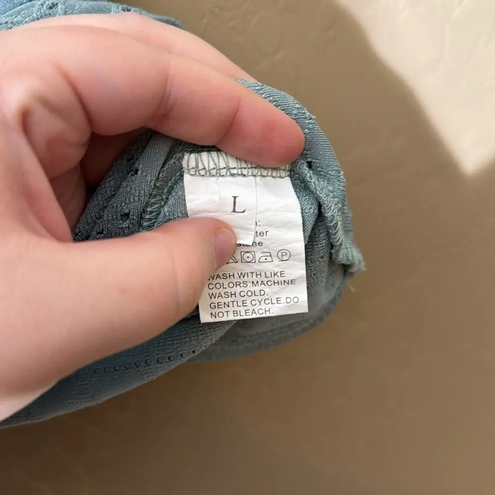 Boho Women’s Backless Tank Top Blue Size L - Image 2