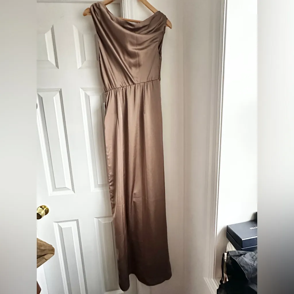 NWT Show Me Your Mumu Jodie Cocktail Dress in Dune Luxe Satin - Image 6