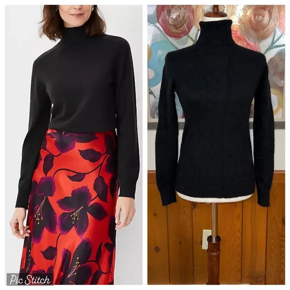 Pretty Ann Taylor Cashmere Turtleneck Sweater! - Image 2