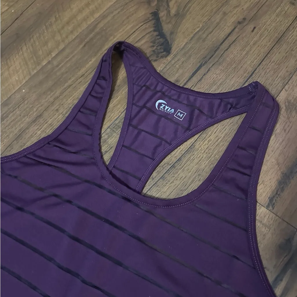 Women's Racerback Zyia Tank Tops Pink Size M - Image 5