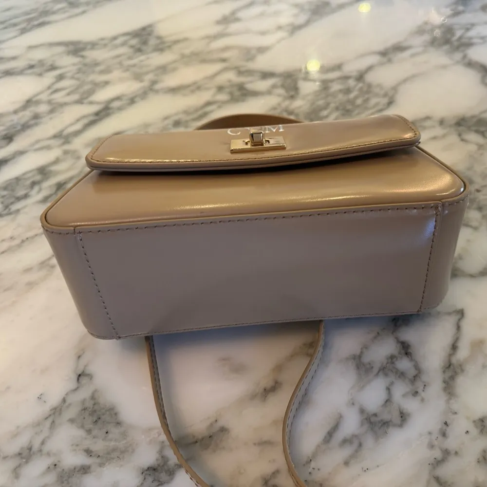 NWT J Crew Small Edie top-handle bag Italian leather Honey Brown MONOGRAM CVM - Image 9