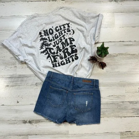 No City Lights Just Campfire Nights Women’s Medium T-Shirt Short Sleeve - Image 3
