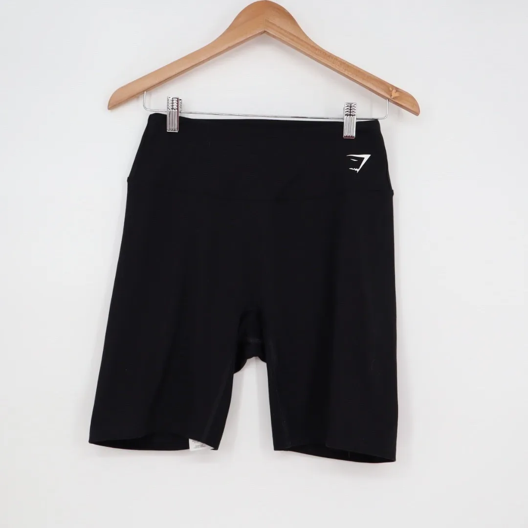 Gymshark Black Seamless Cycling Shorts High Waisted Athleisure Size L - Image 2