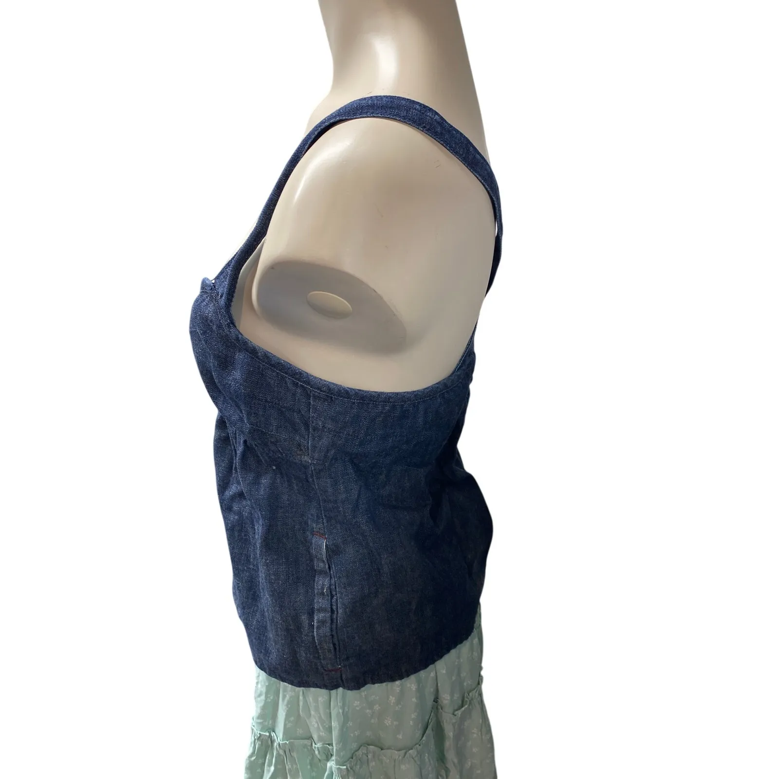 GAP Limited Edition Women's Size XS Blue Denim Cotton Sleeveless Tank Blouse - Image 3
