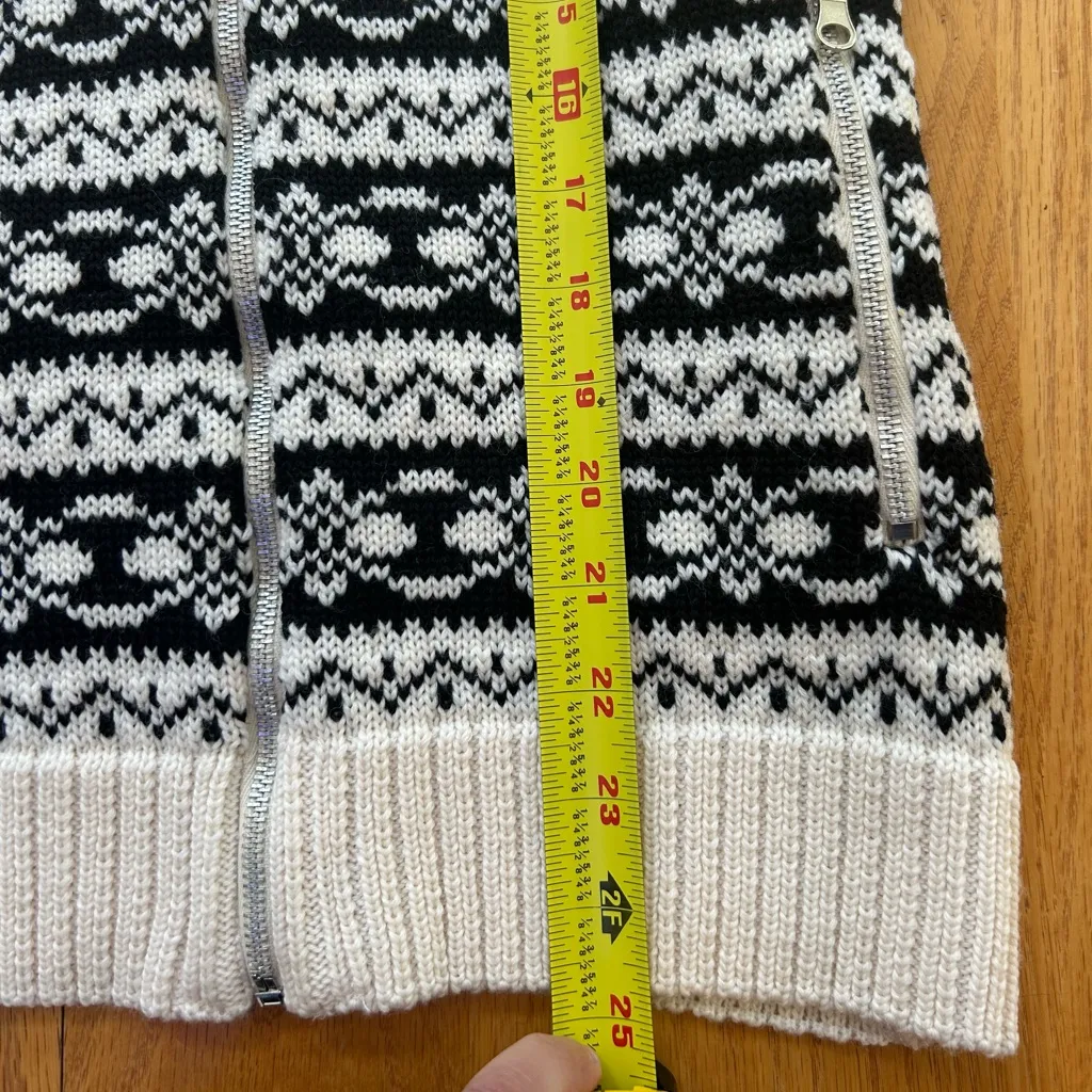 MOUNT HEKLA Womens Size XS Cardigan Sweater Zip Up 100% Icelandic Wool Black - Image 7