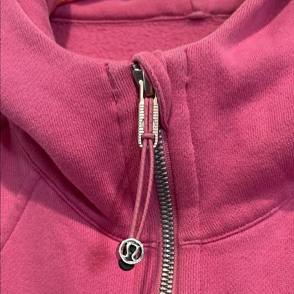 lululemon athletica Pink women’s scuba zip up hooded sweatshirt.  Size M/L - Image 2