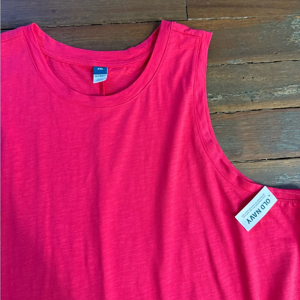 NWT Old Navy 100% Cotton Flowy Tank Dress ~ Size XXL 💚🍄 - Image 3