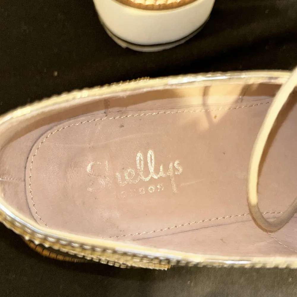 Shellys London mirror wingtip shoes Silver Size 8.5 - Image 6