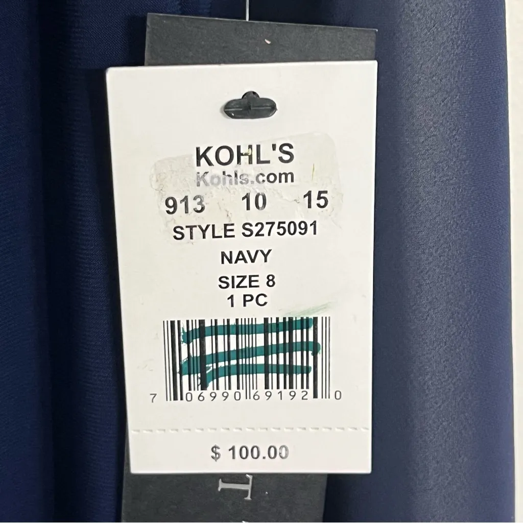 NWT Scarlett Navy Blue Sequins Cape Dress Formal Mother Of The Bride‎ Size 6 - Image 4