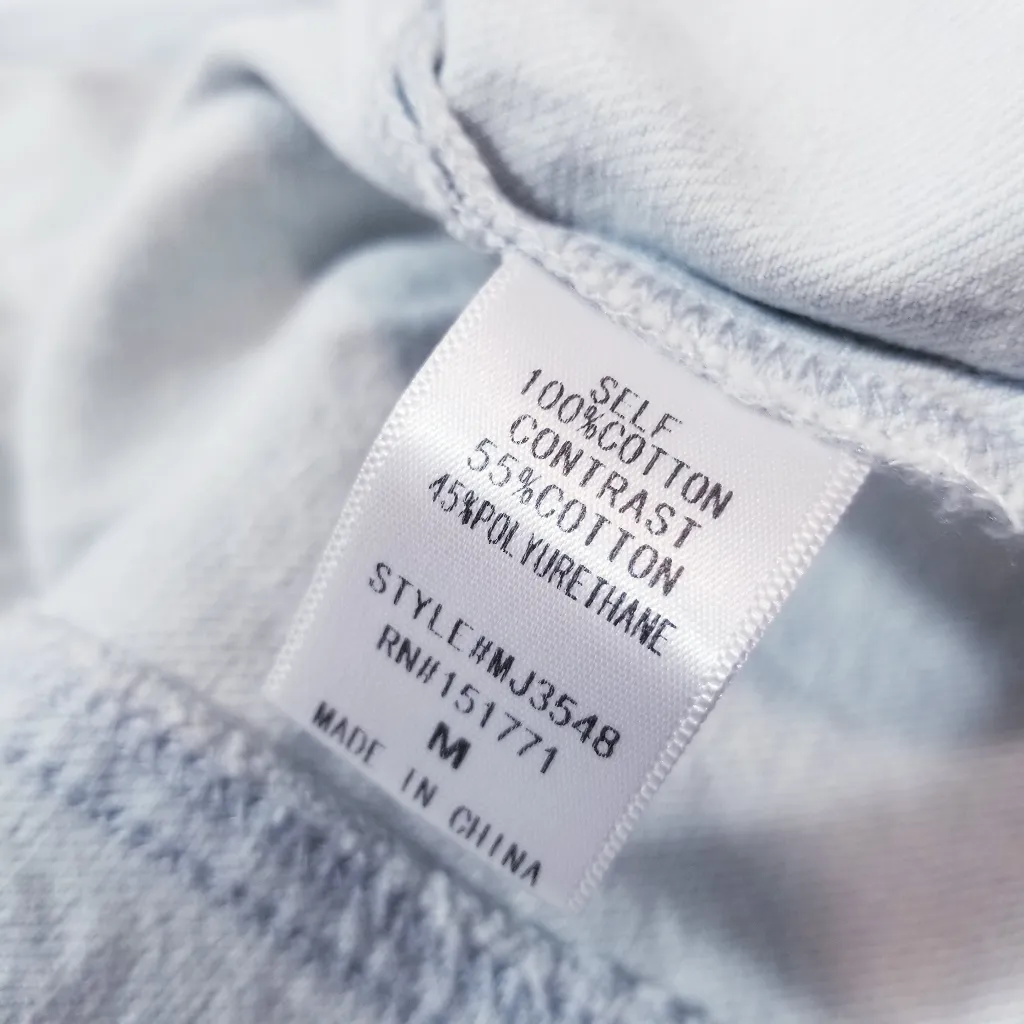 Altar'd State Light Blue Star-Patterned Patchwork  Denim Jacket and Skirt Set - Image 14