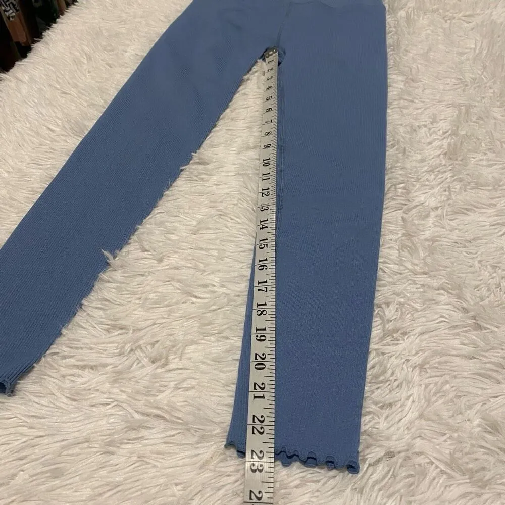 Spiritual Gangster Love Sculpt Legging Seamless 7/8 Ruffles in Coastal Blue Smal - Image 7