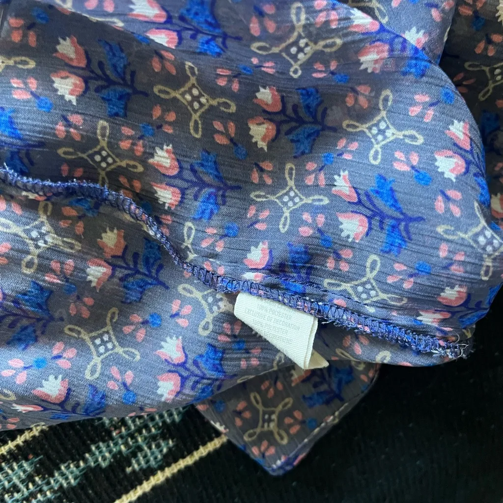 Aerie Blue Pleated Buttoned Tank Top Mini Dress SZ M Cute Colorful Feminine Y2K - Image 13