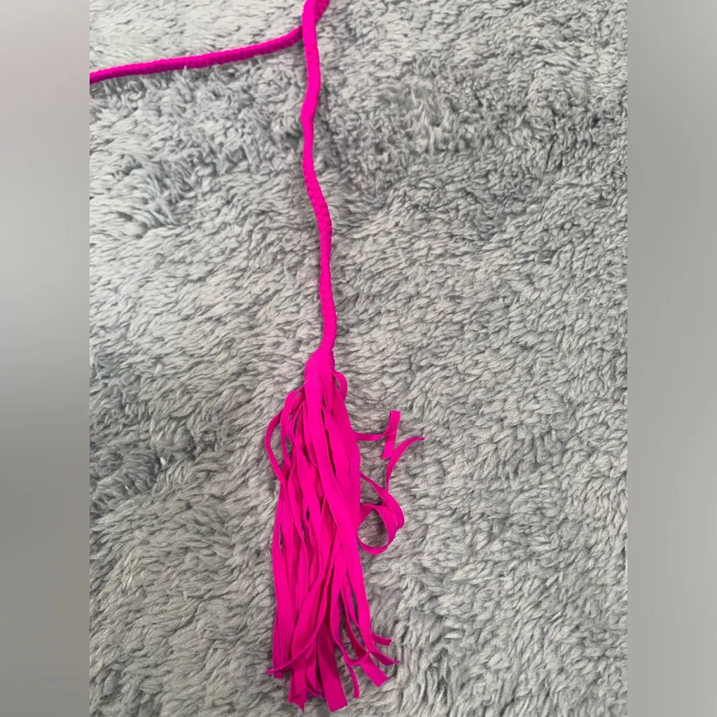 Pilyq swim top smocked sleeves fuschia pink small - Image 6