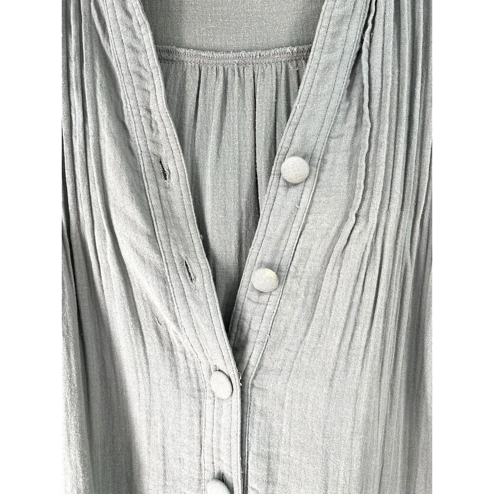 Azel Hazel hazel Anthroplogie SDress Cottage Core Eyelet Embroidered Shirt - Image 3