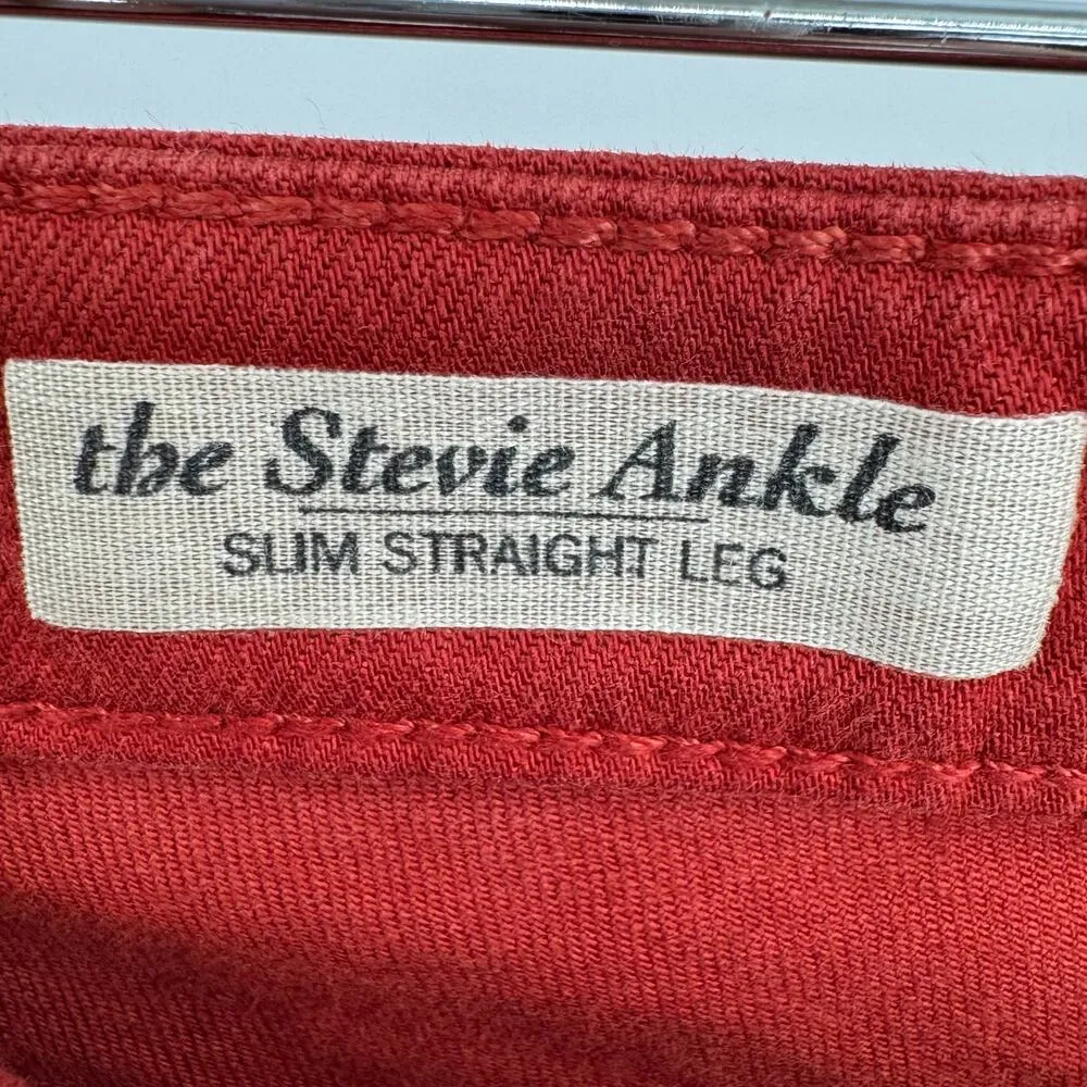 Adriano Goldschmied AG pants 26R the Stevie ankle slim straight denim jeans rust - Image 5