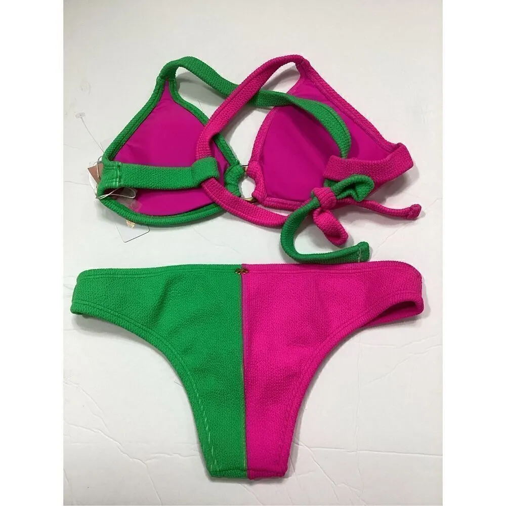 New. Pilyq two toned teeny bikini set. Small. Retails $168 - Image 8